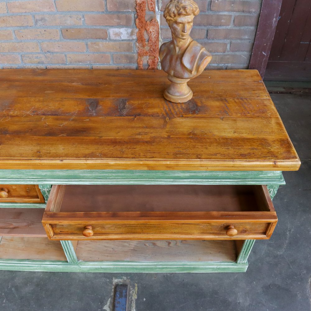 Groene houten toog - Afbeelding 9