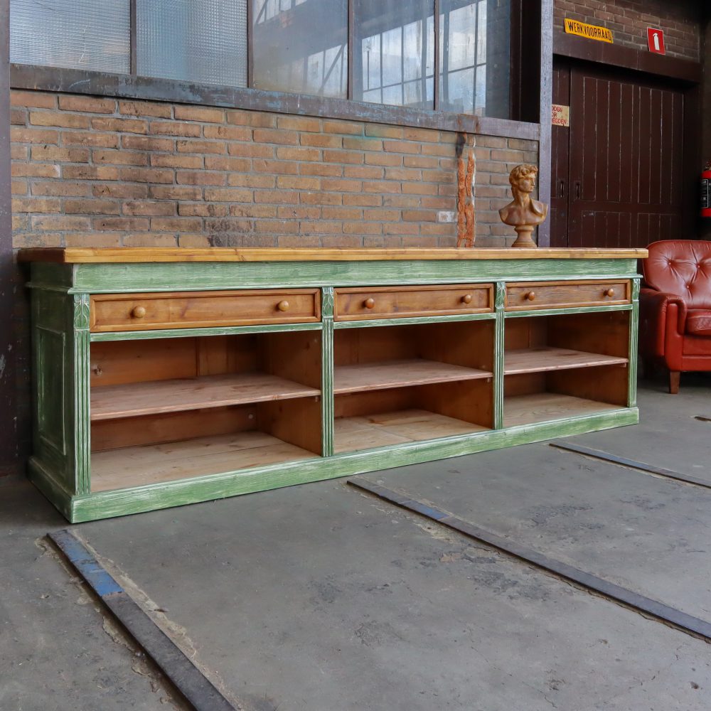 Groene houten toog - Afbeelding 5