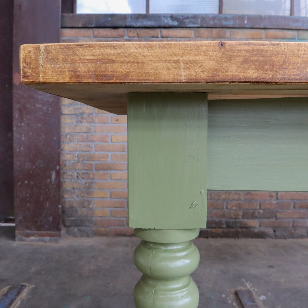 Groene houten tafel - Afbeelding 5