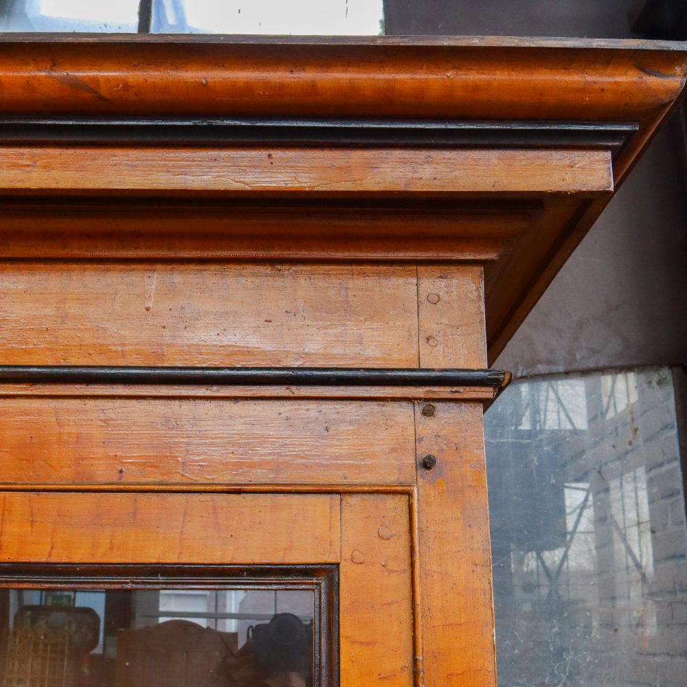 Vintage houten vitrinekast - Afbeelding 3