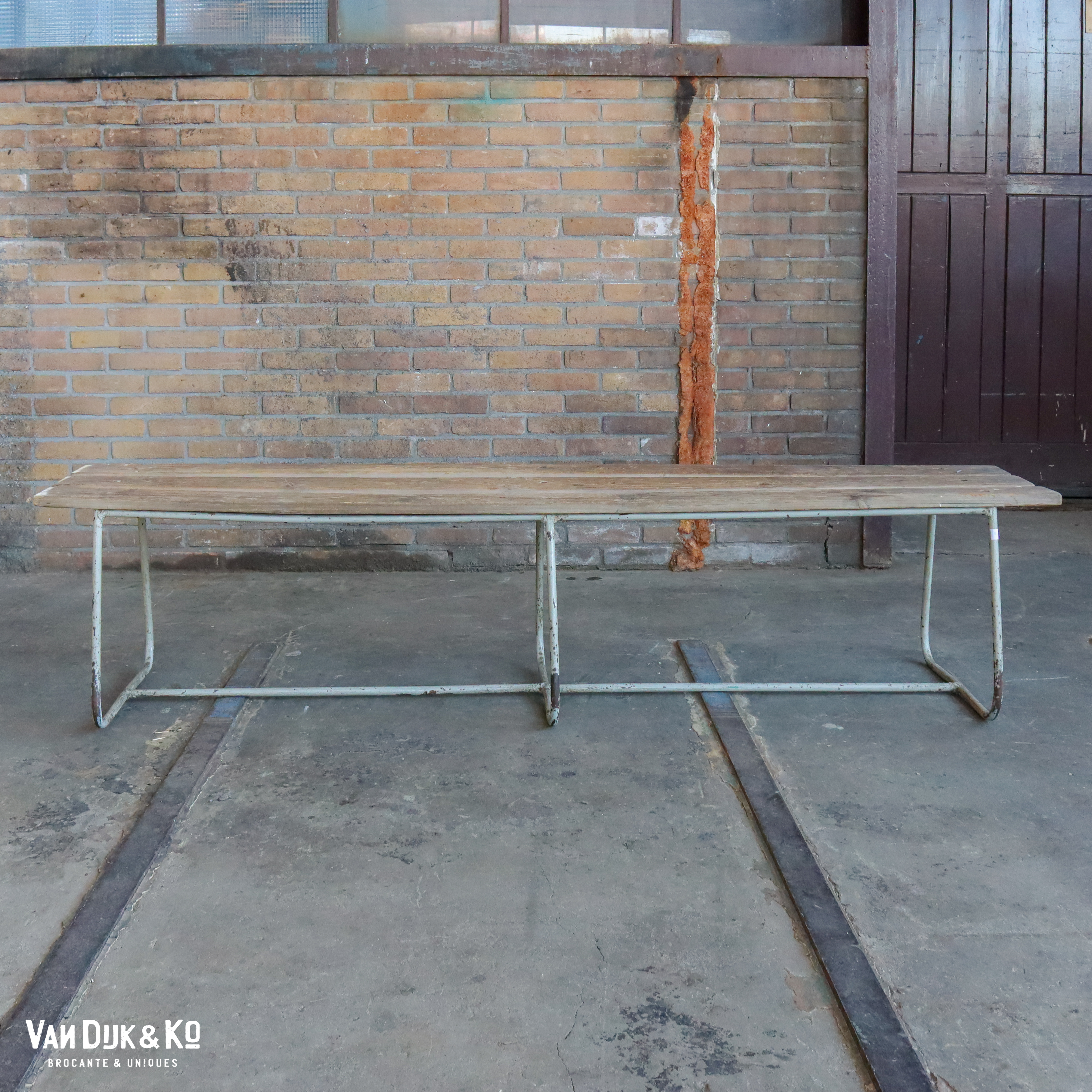 Vintage metalen bank - Afbeelding 6