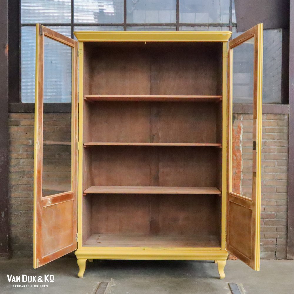 Gele vitrinekast - Afbeelding 3
