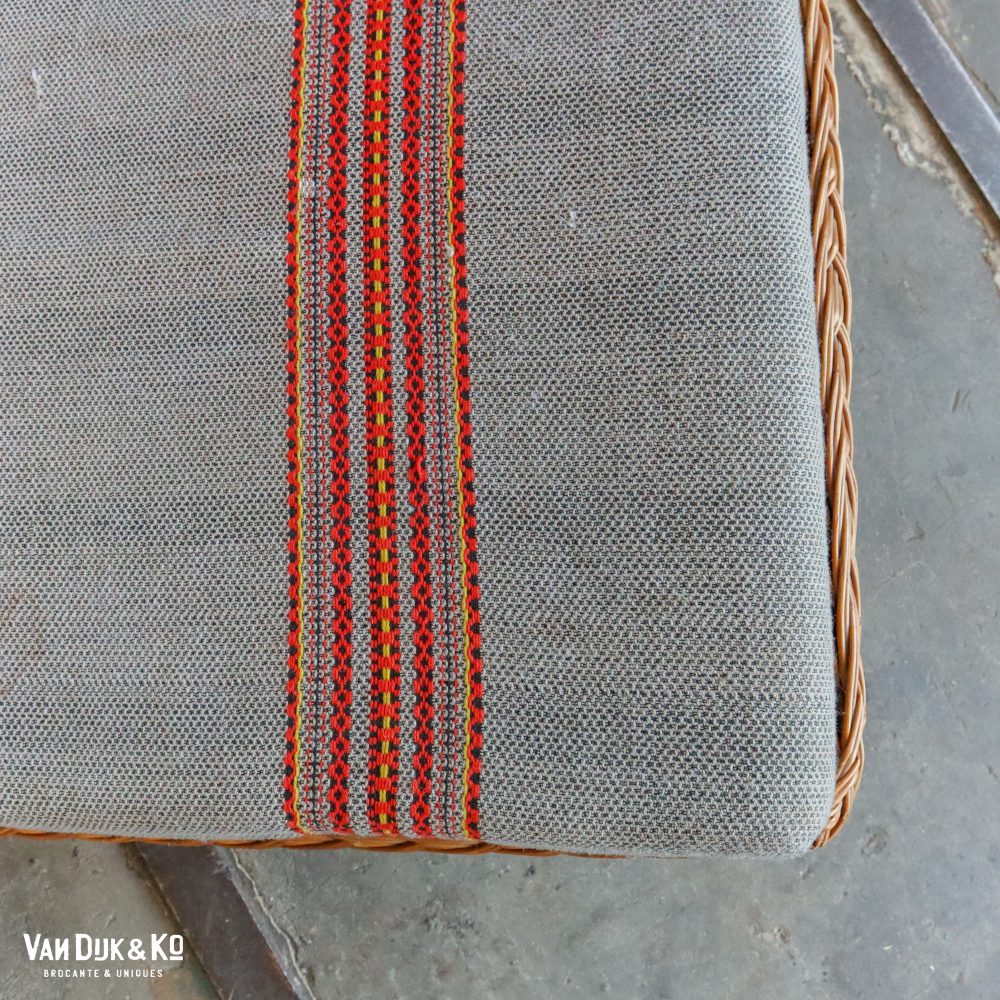 Vintage rotan bedbank - Afbeelding 9