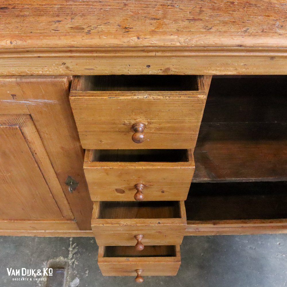 Brocante houten buffetkast - Afbeelding 8