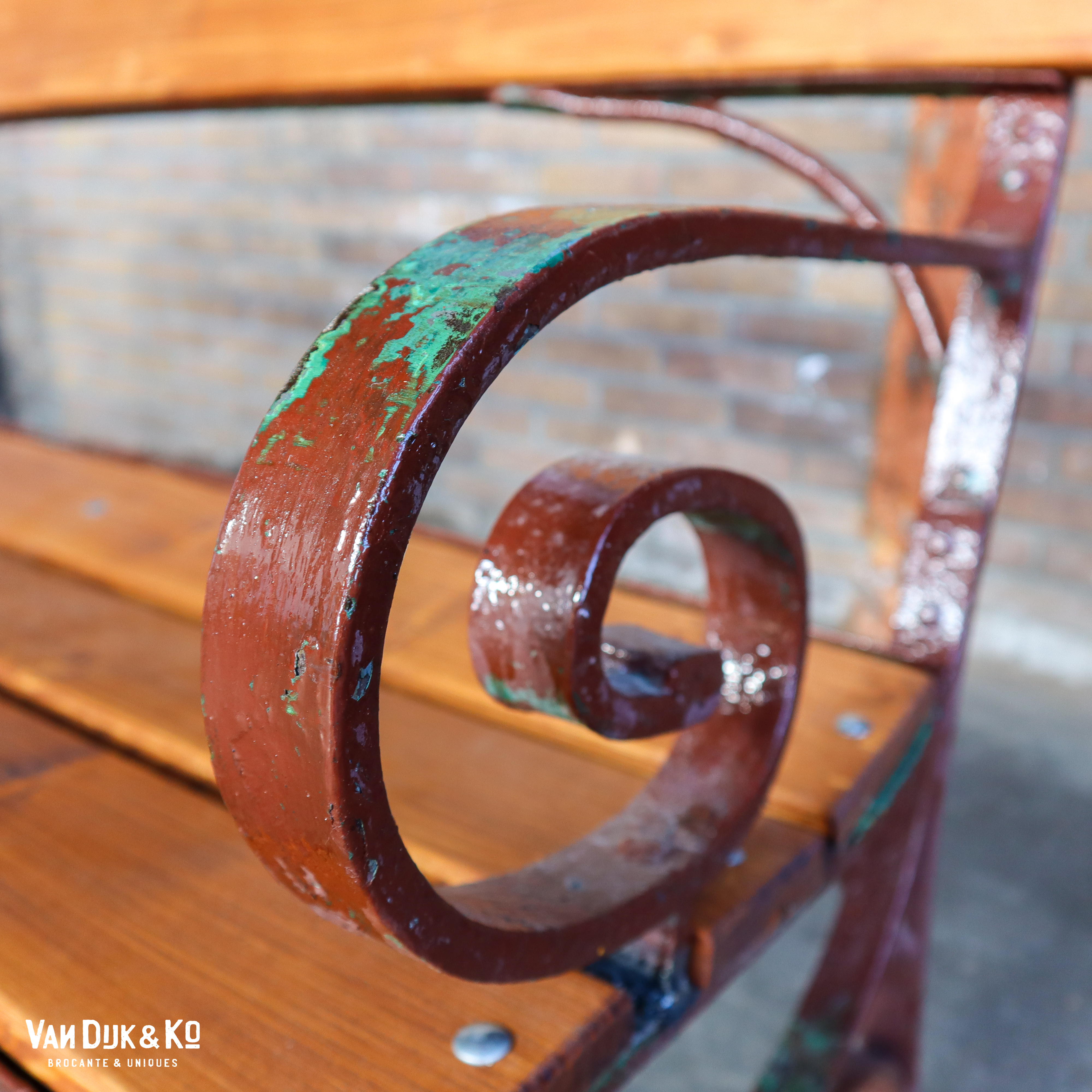 Brocante tuinbank - Afbeelding 3