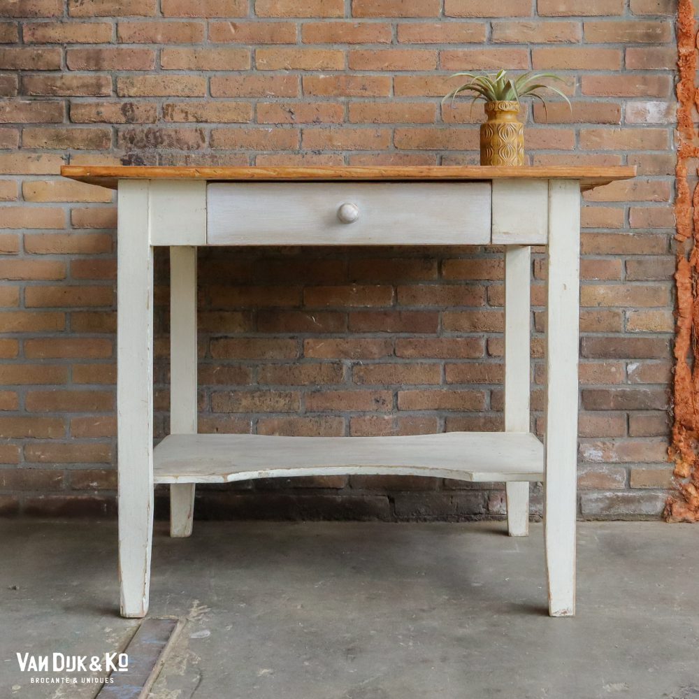 Witte tafel met lade - Afbeelding 2