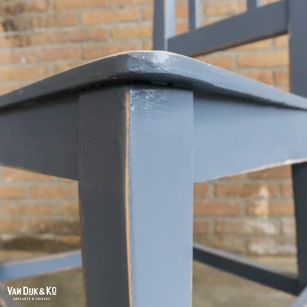 Grijsblauwe houten stoelen - 6 stuks - Afbeelding 5