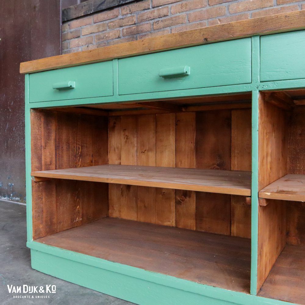 Groene houten toog - Afbeelding 8