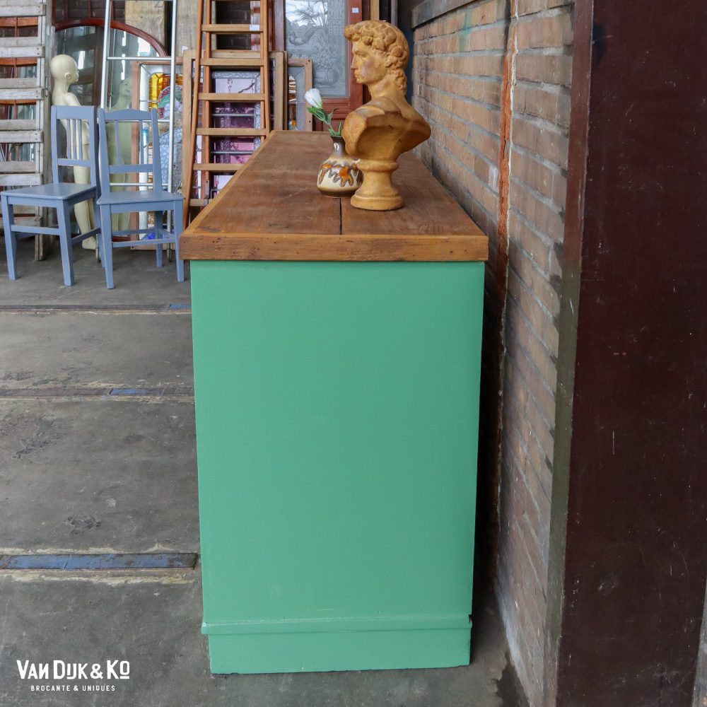 Groene houten toog - Afbeelding 7