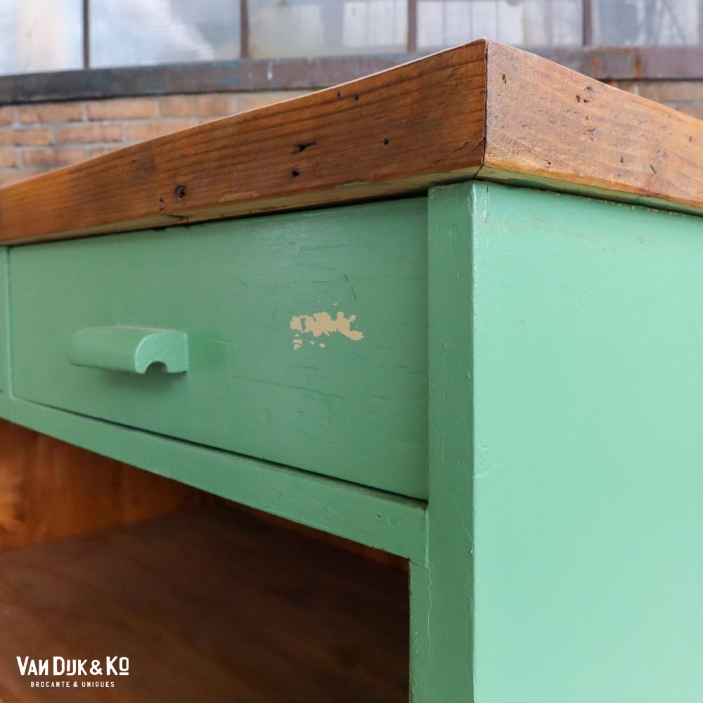 Groene houten toog - Afbeelding 5