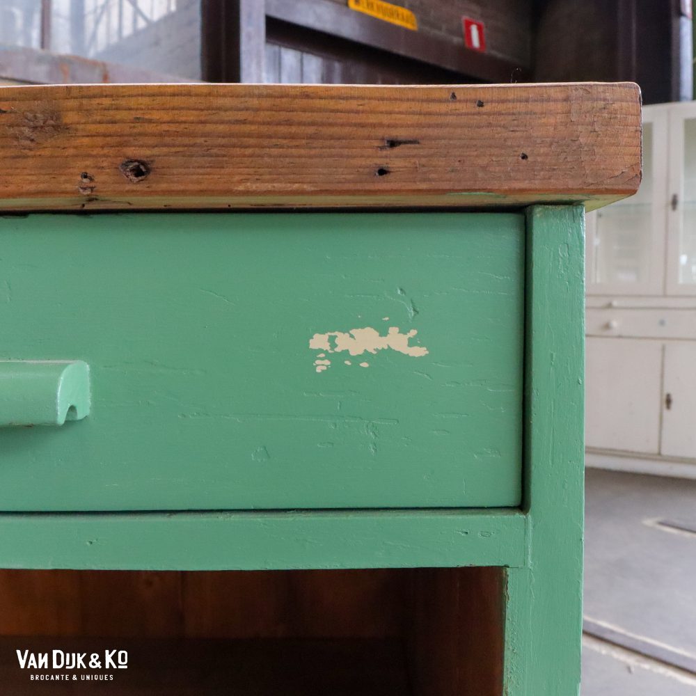 Groene houten toog - Afbeelding 4