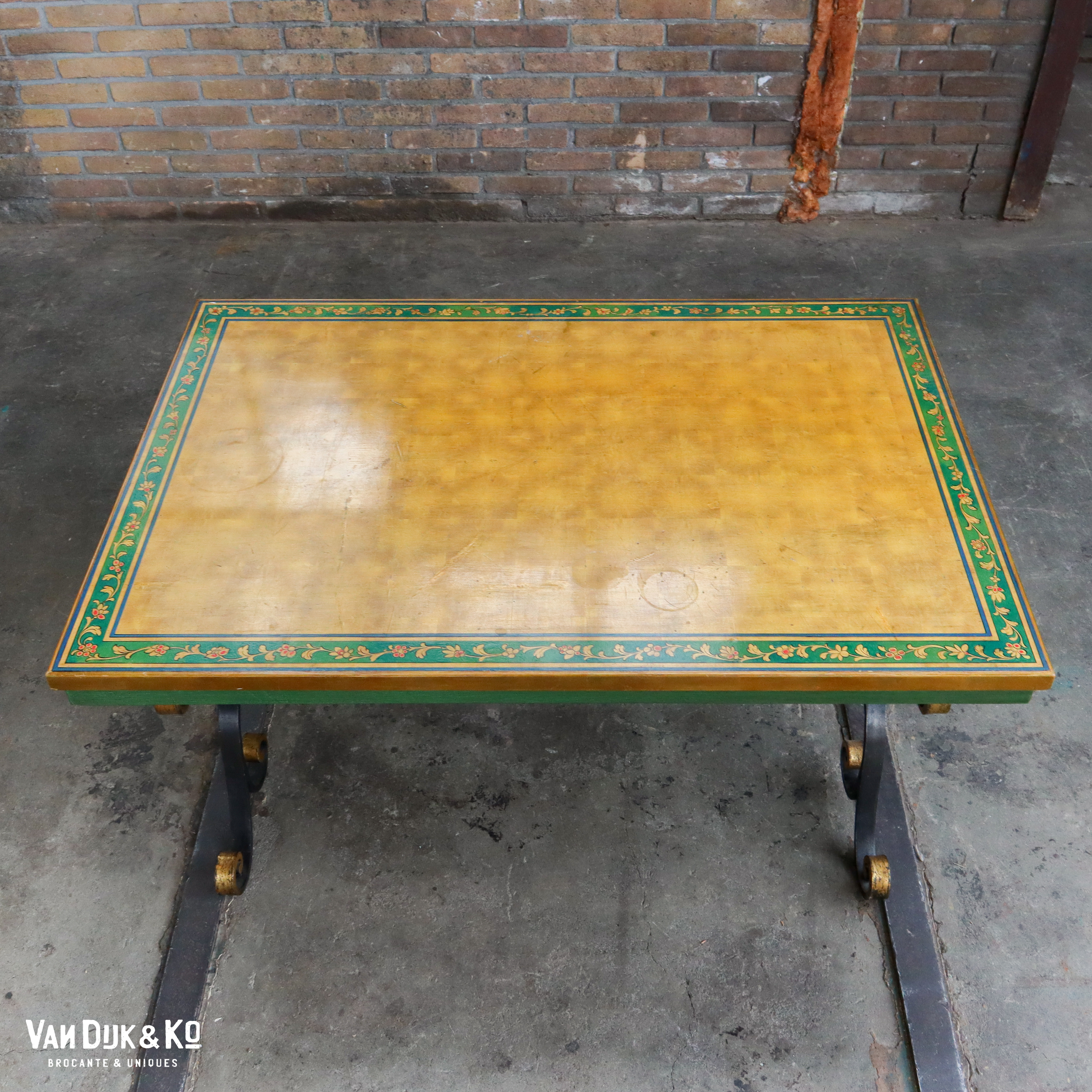 Goud beschilderde salontafel - Afbeelding 3