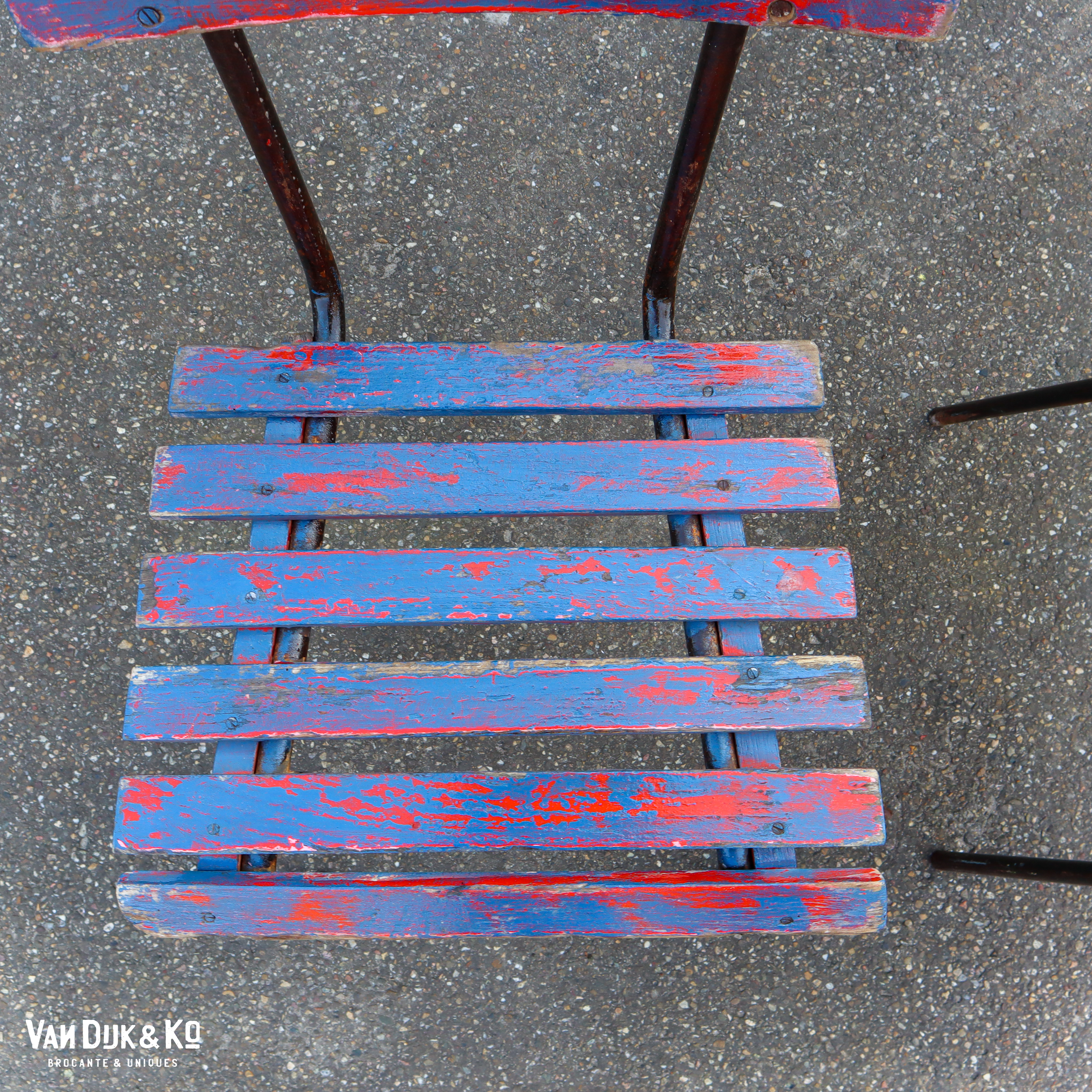 Brocante tuinstoelen - set van 2 - Afbeelding 4