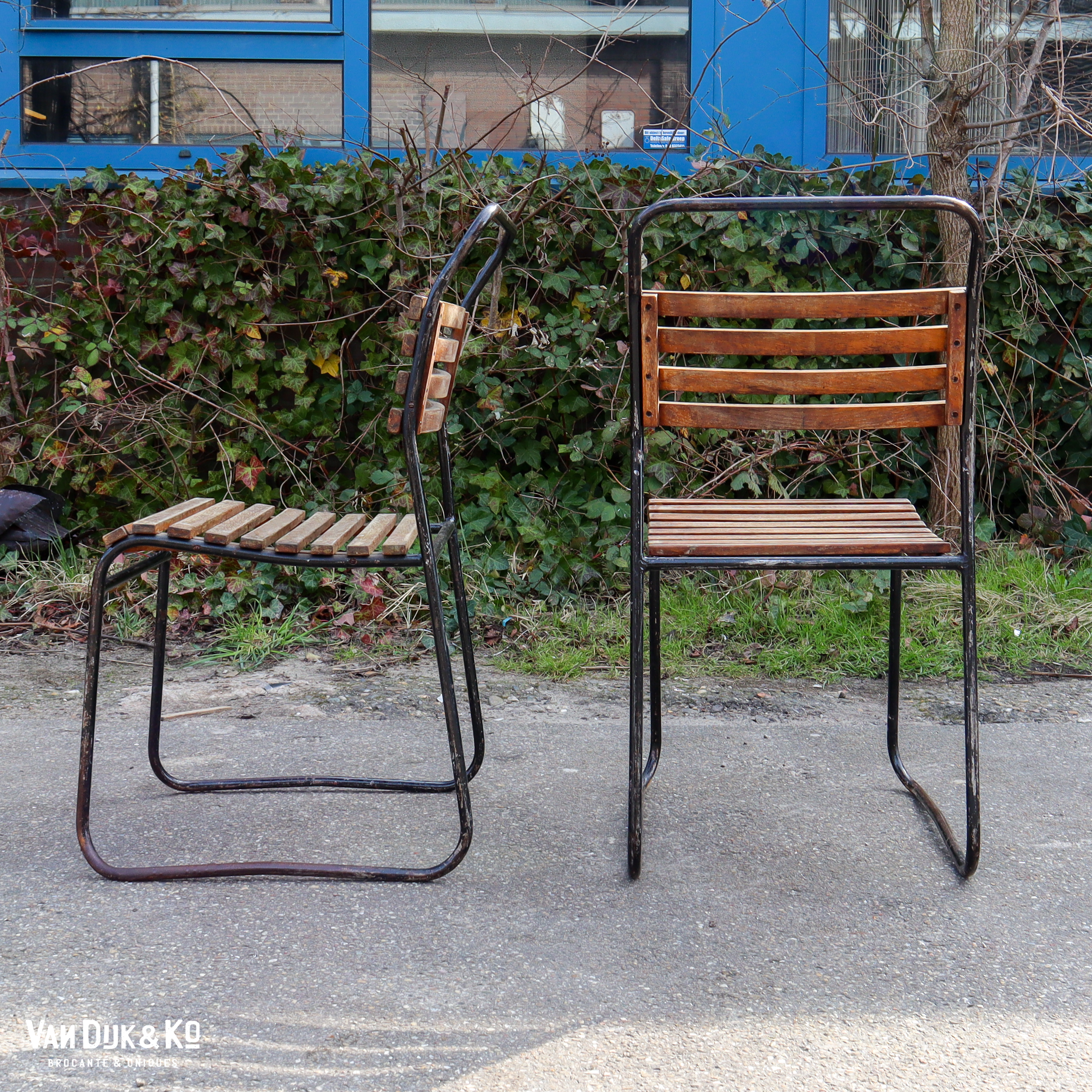 Vintage tuinstoelen - set van 2 - Afbeelding 2