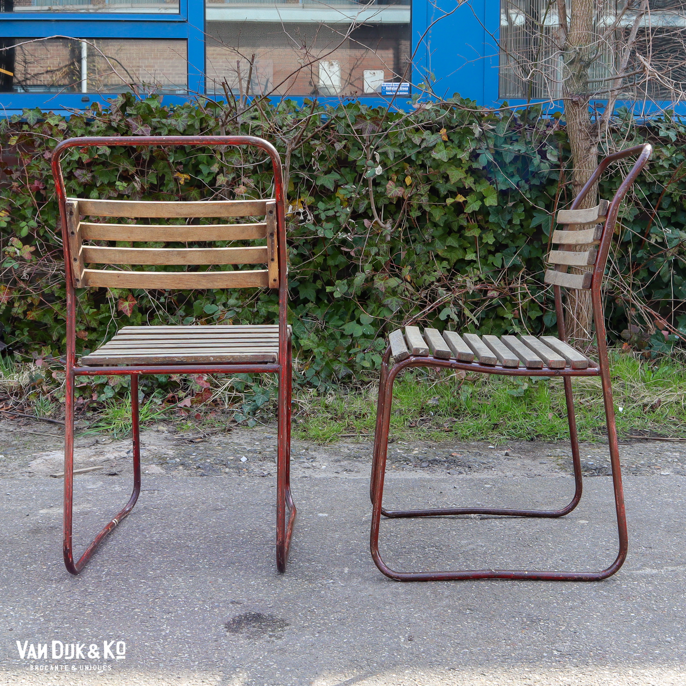 Vintage tuinstoelen - set van 2 - Afbeelding 2