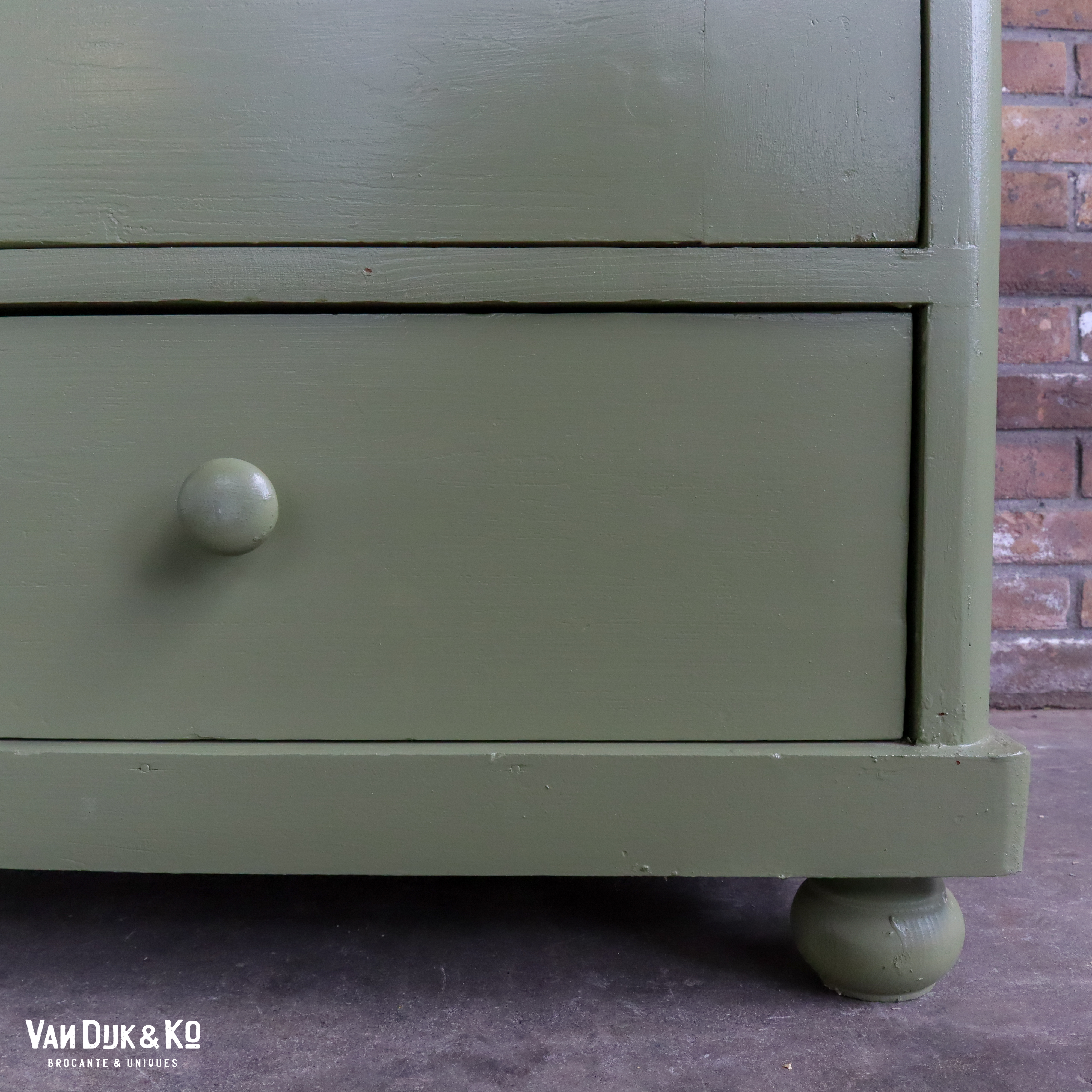 Groene eendeurs linnenkast - Afbeelding 4