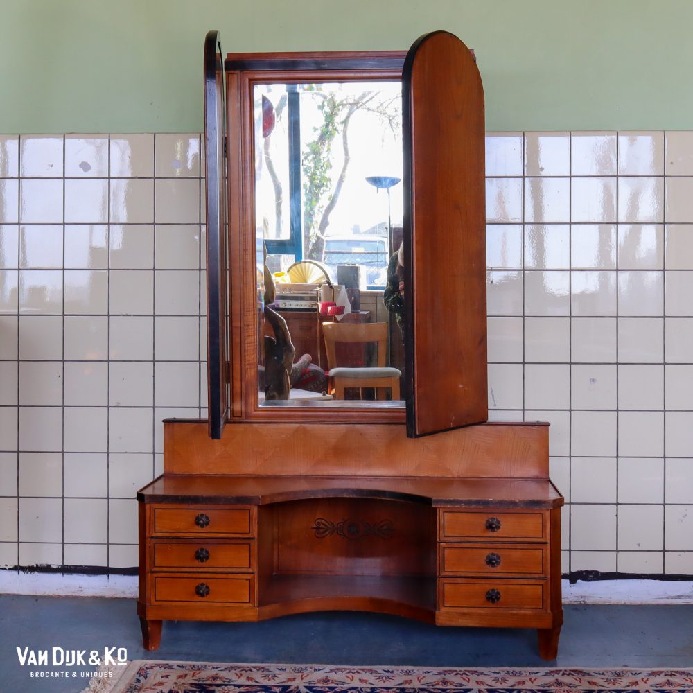 Vintage kaptafel met spiegel - Afbeelding 2