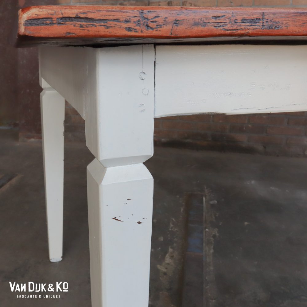 Vintage houten eettafel - Afbeelding 4