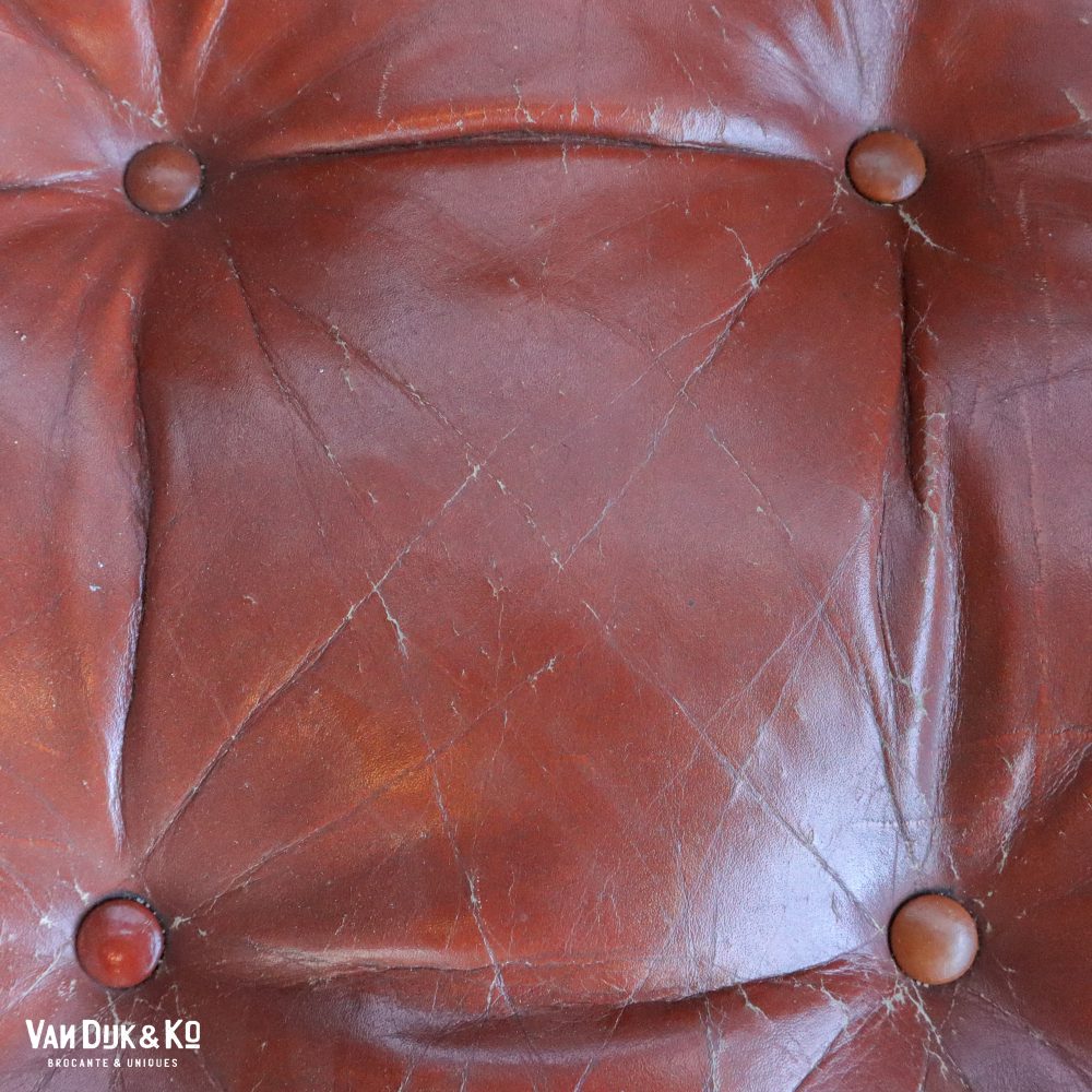 Vintage Cognac leren fauteuil - Afbeelding 8
