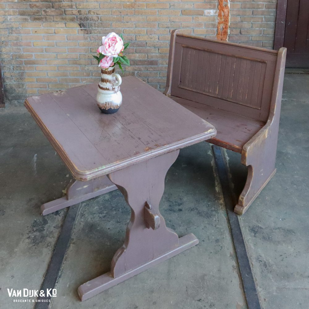 Brocante tafel met bank (set) - Afbeelding 2