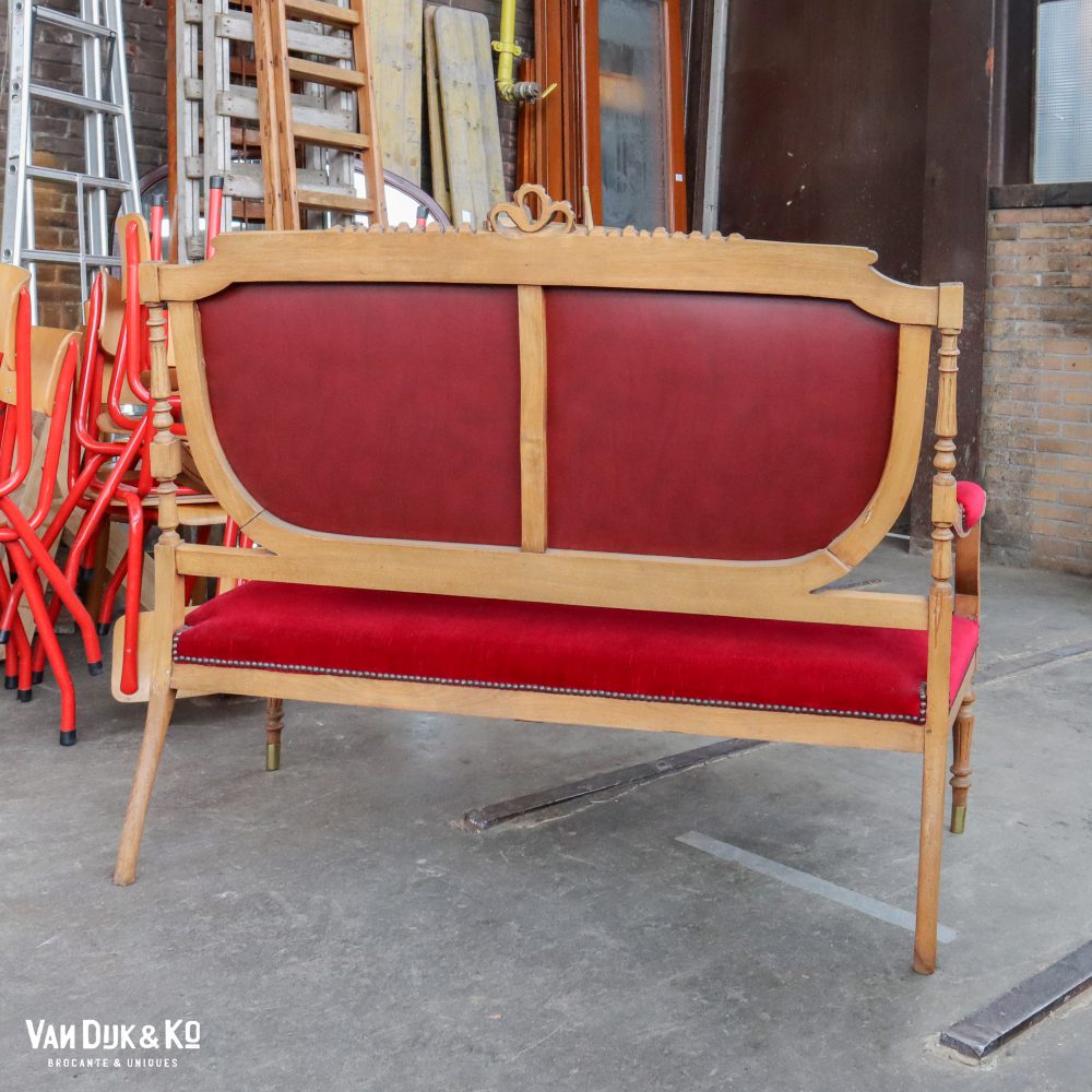 Antiek rood bankje - Afbeelding 8