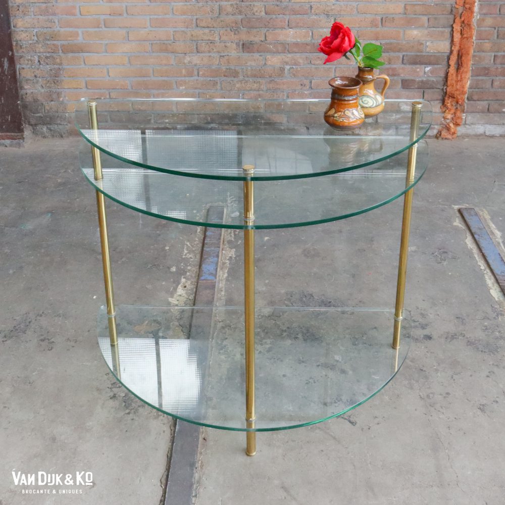 Vintage glazen wandtafel - Afbeelding 2