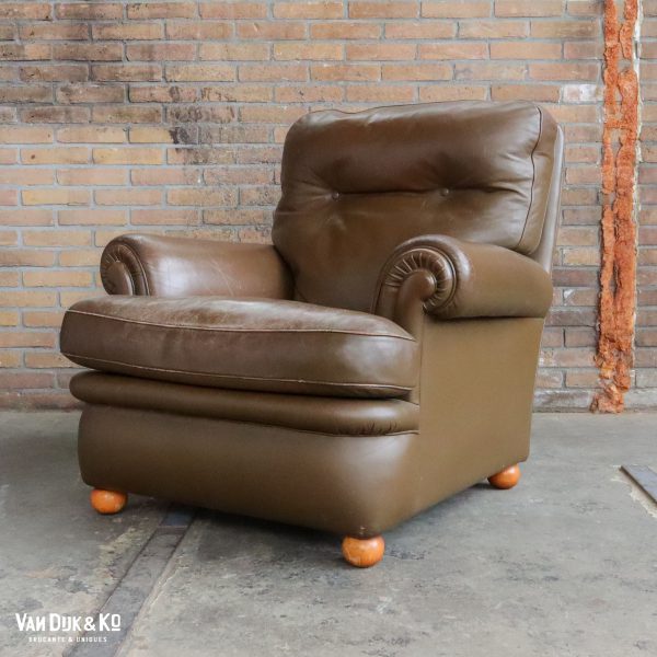 Vintage leren fauteuils - 2 stuks
