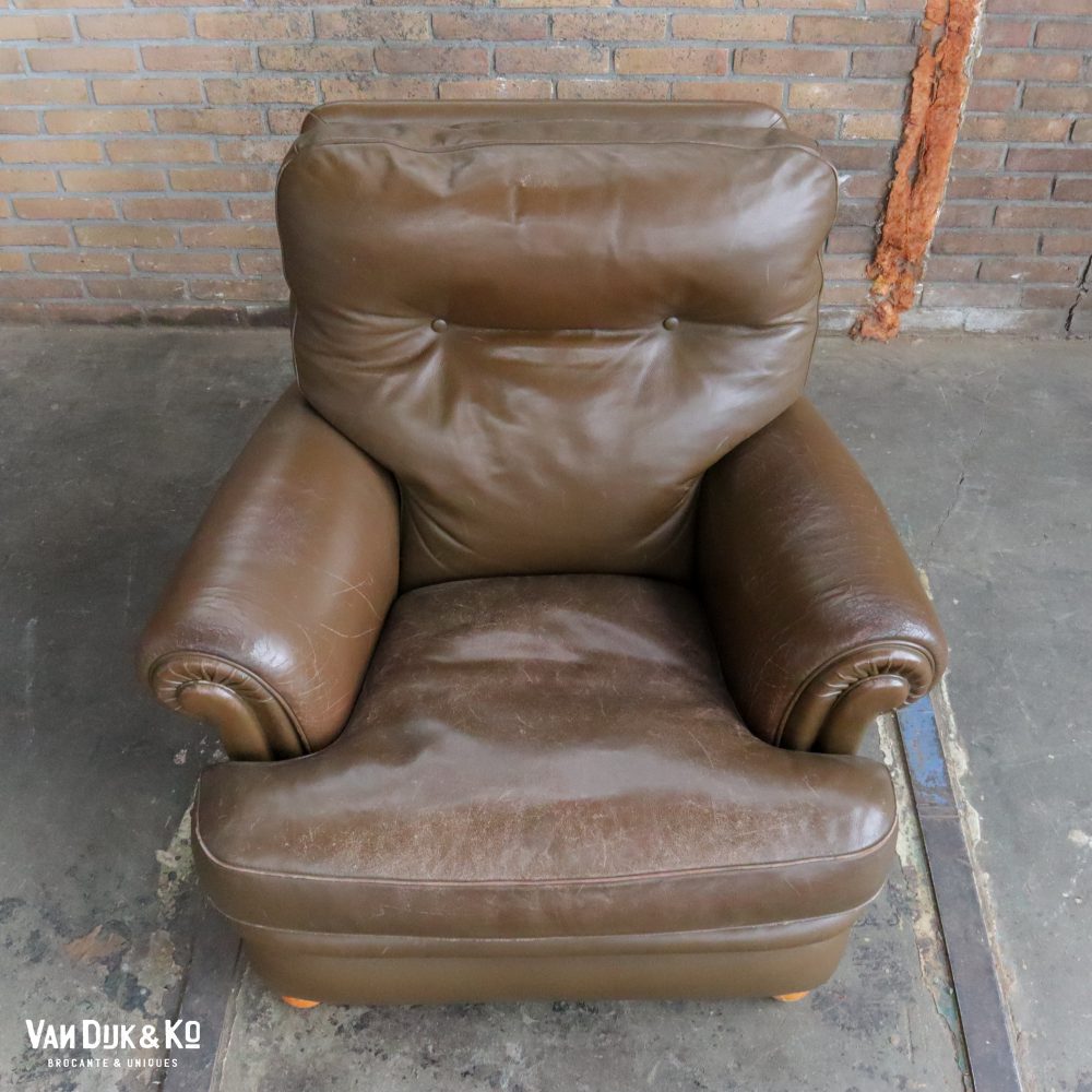 Vintage leren fauteuils - 2 stuks - Afbeelding 4
