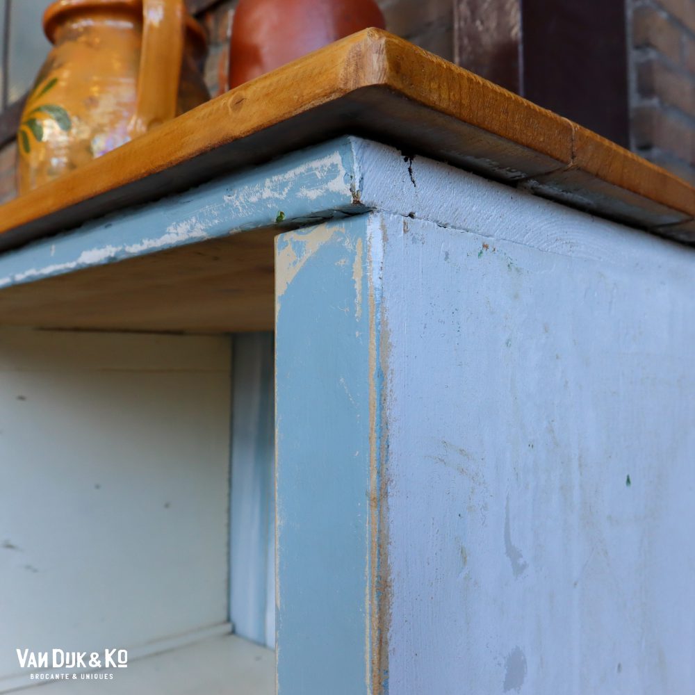 Lichtblauwe houten toog - Afbeelding 4