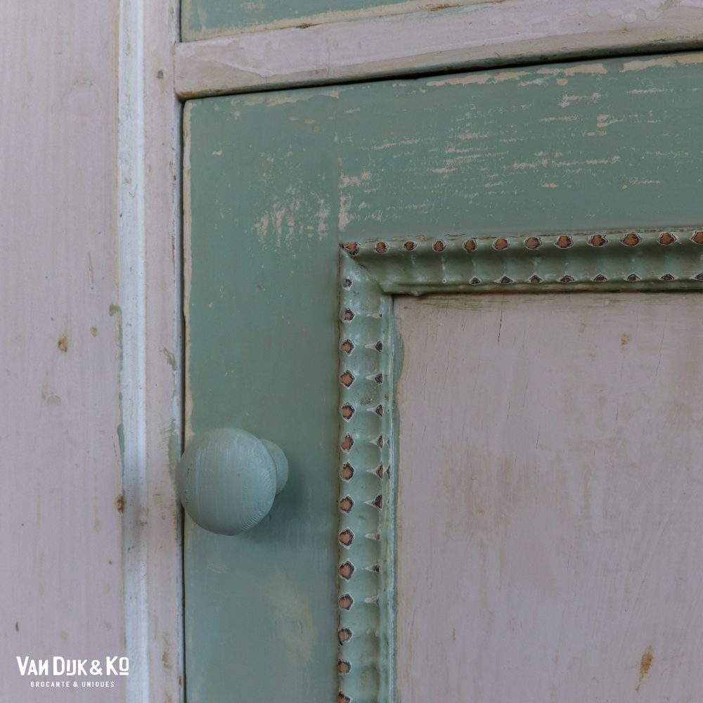 Brocante mintgroene onderkast - Afbeelding 5