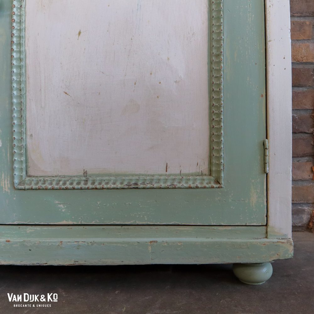 Brocante mintgroene onderkast - Afbeelding 4