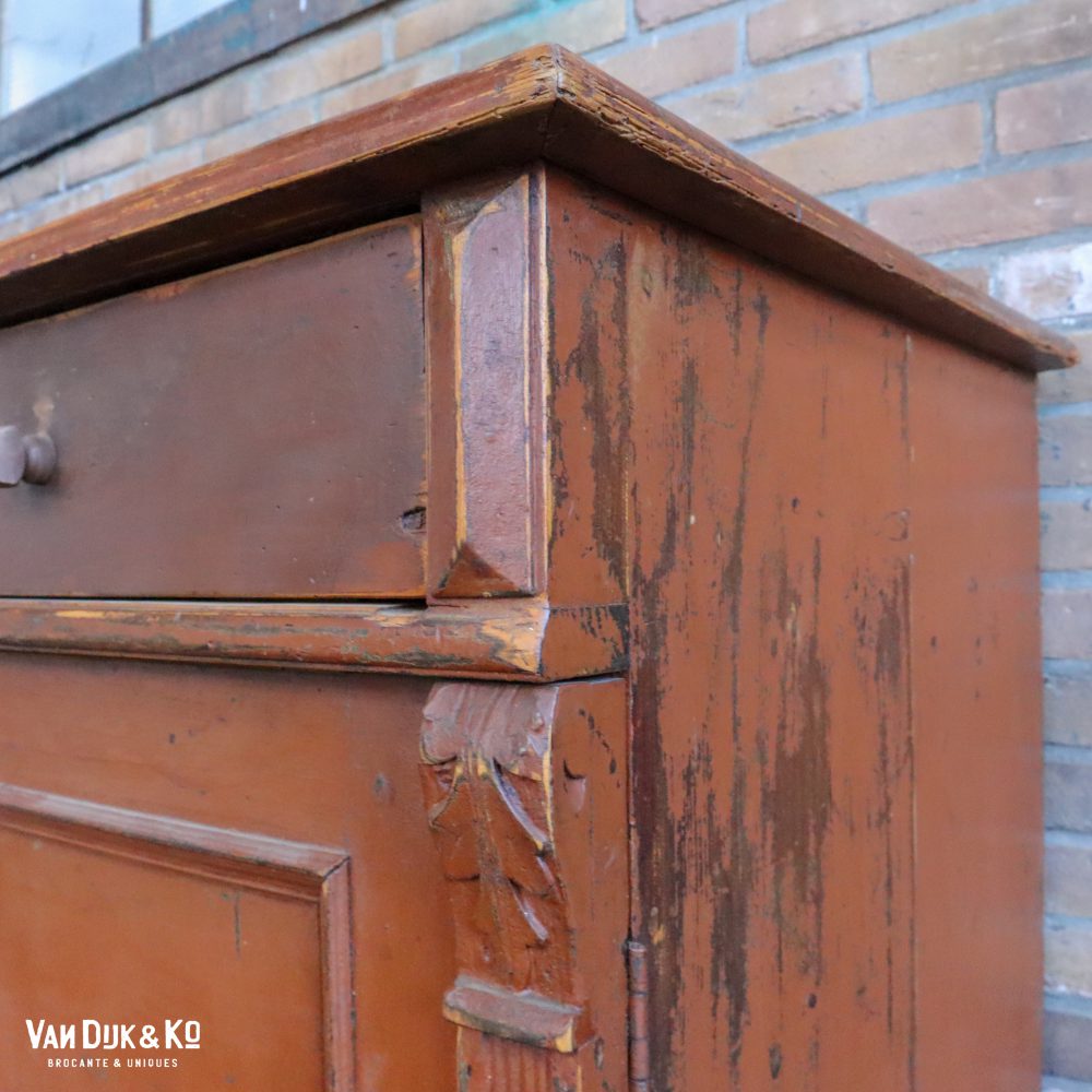 Brocante bruine onderkast - Afbeelding 10