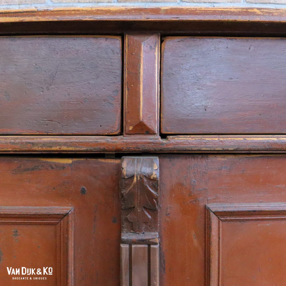 Brocante bruine onderkast - Afbeelding 2