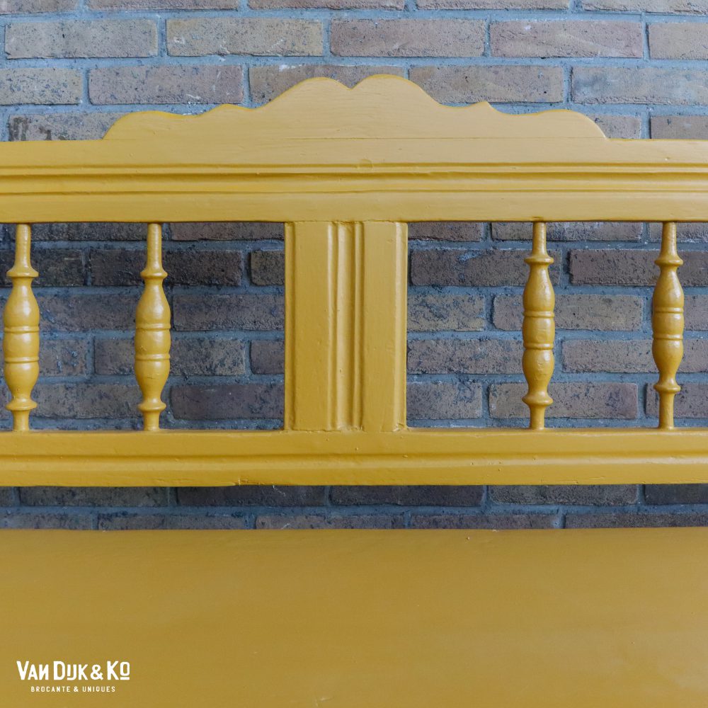 Okergele houten bank - Afbeelding 4