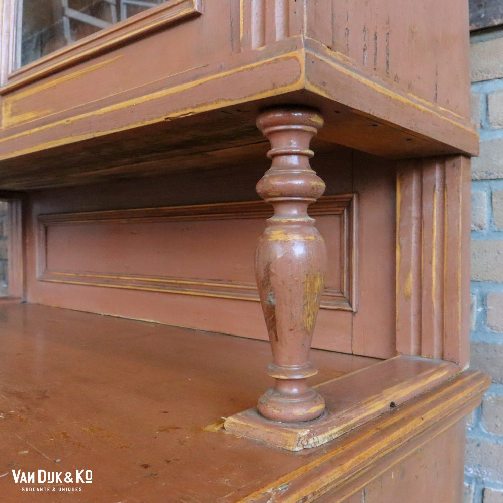 Brocante bruine buffetkast - Afbeelding 8
