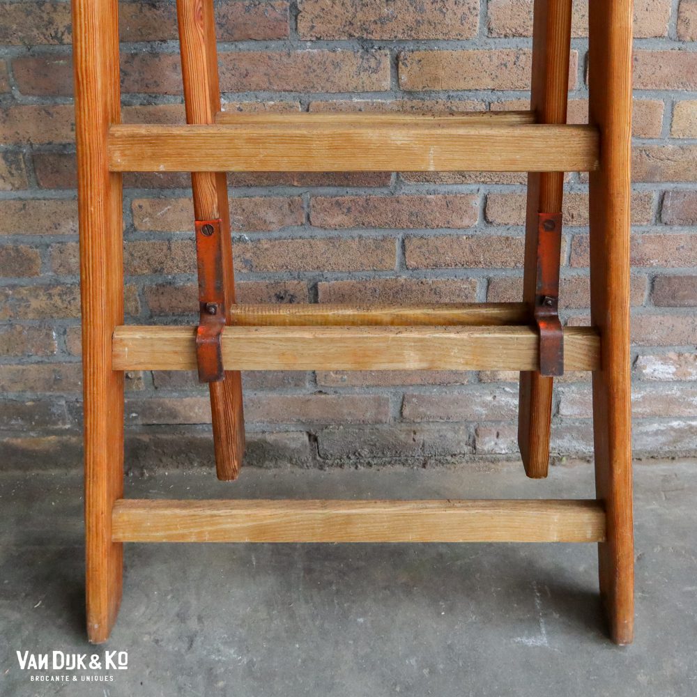 Vintage houten ladder - Afbeelding 4
