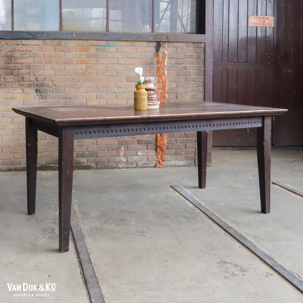 Vintage houten eettafel