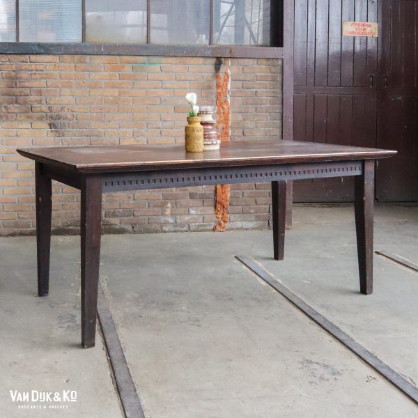 Vintage houten eettafel