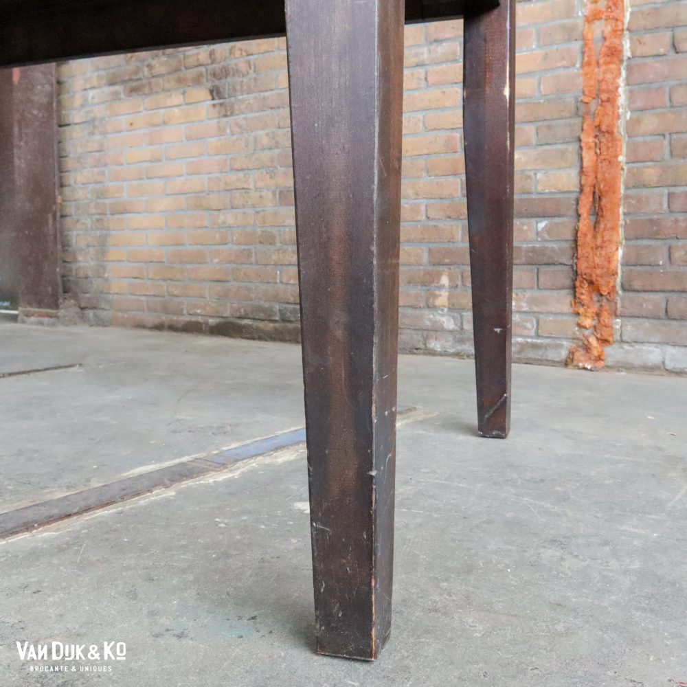 Vintage houten eettafel - Afbeelding 10