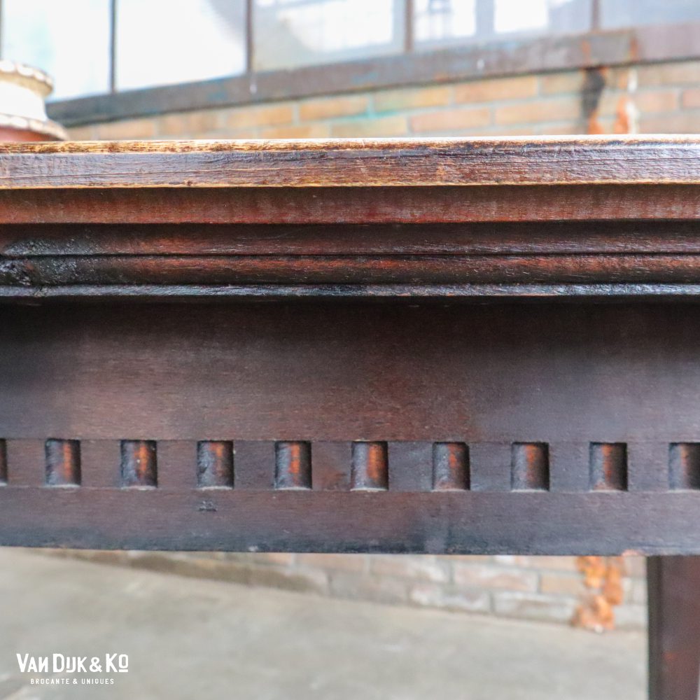 Vintage houten eettafel - Afbeelding 6