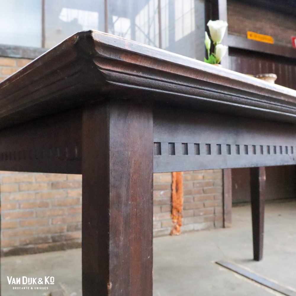 Vintage houten eettafel - Afbeelding 7