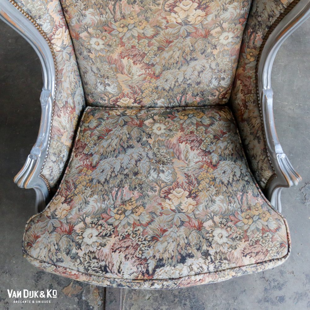 Sierlijke zilveren fauteuil - Afbeelding 5