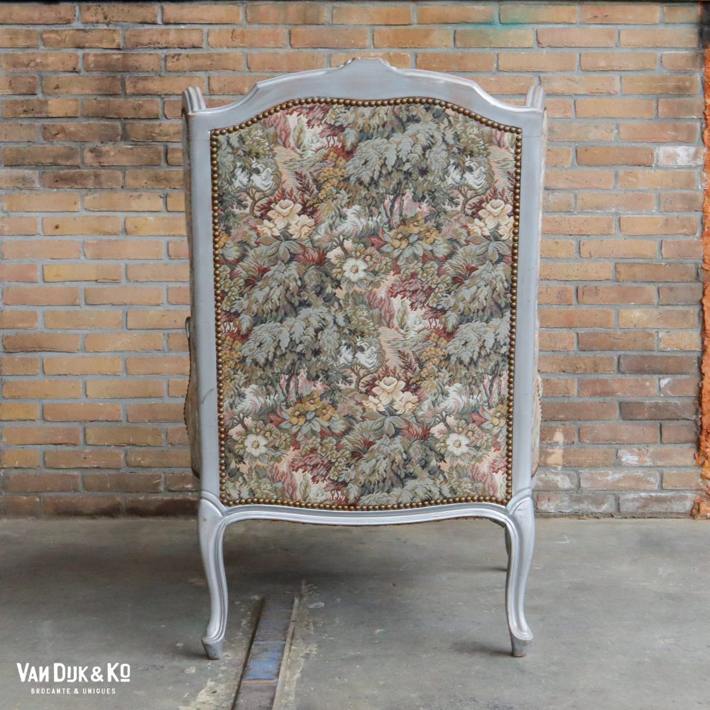 Sierlijke zilveren fauteuil - Afbeelding 9