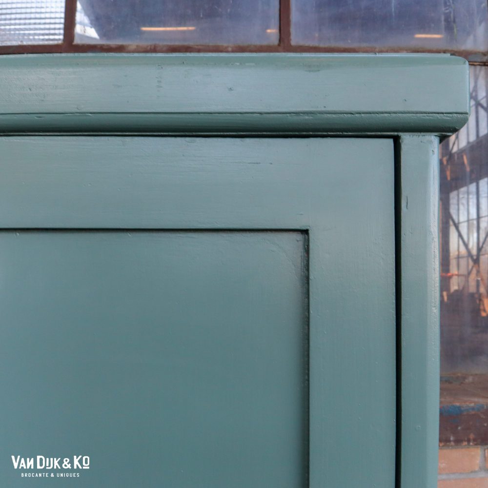 Blauwgroene eendeurs linnenkast - Afbeelding 8