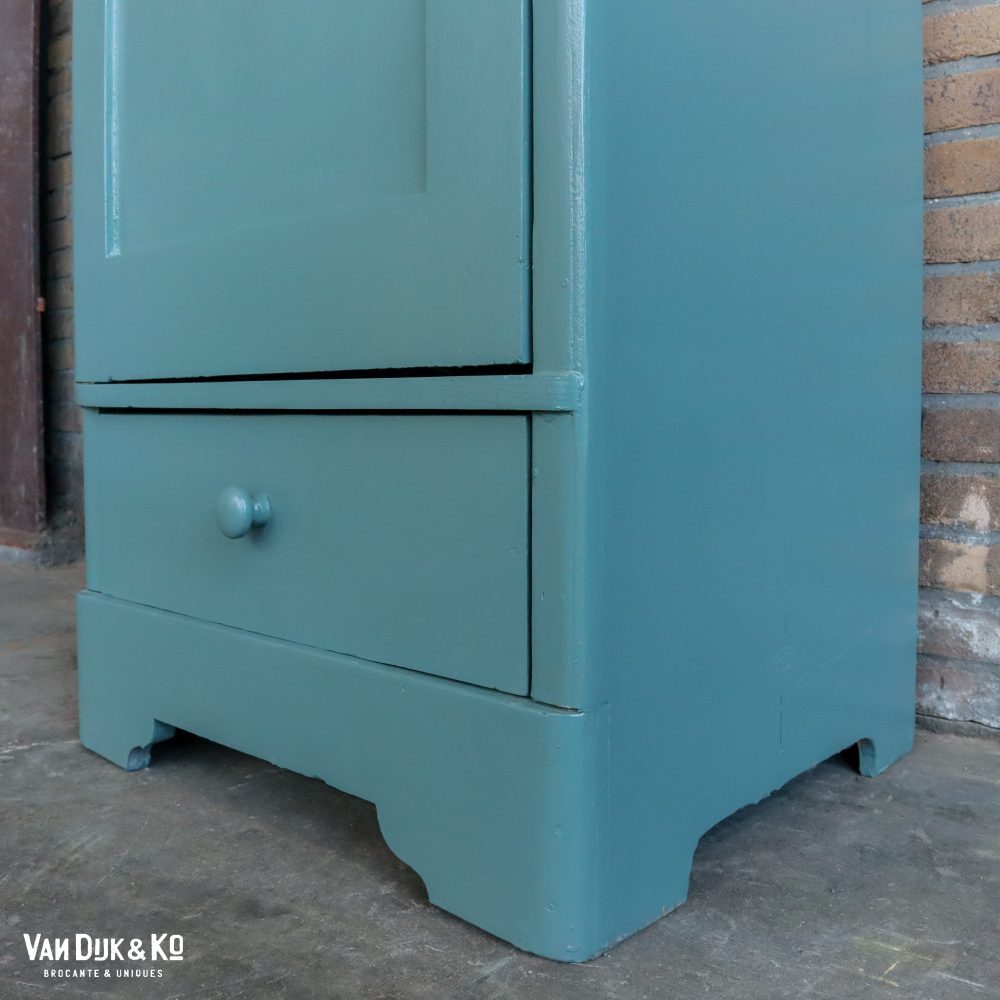 Blauwgroene eendeurs linnenkast - Afbeelding 7