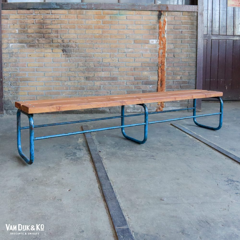 Vintage metalen bank - Afbeelding 2