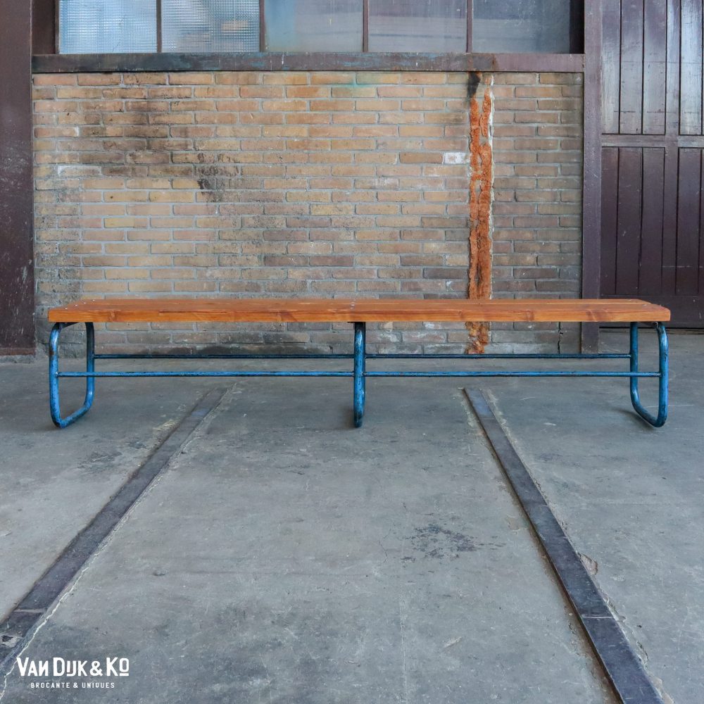 Vintage metalen bank - Afbeelding 3