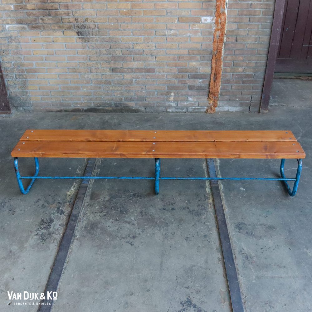 Vintage metalen bank - Afbeelding 4