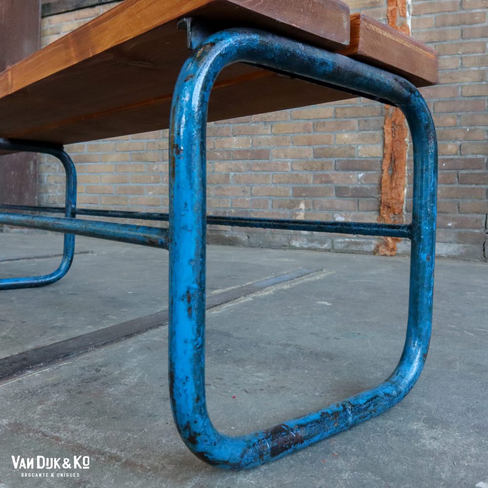Vintage metalen bank - Afbeelding 6