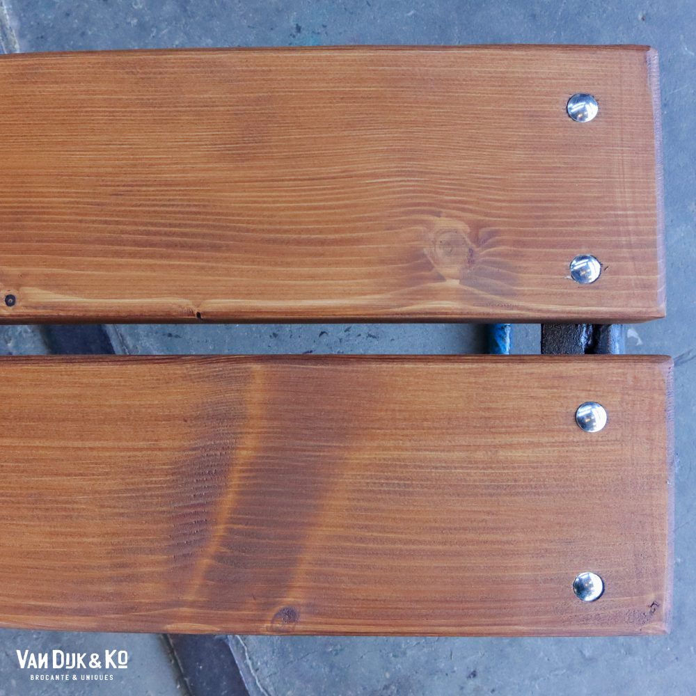 Vintage metalen bank - Afbeelding 7